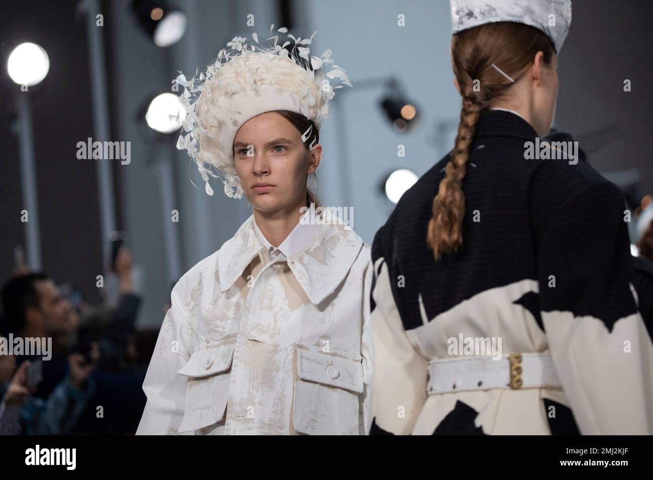 Models wear creations as part of the Margiela Ready To Wear Spring