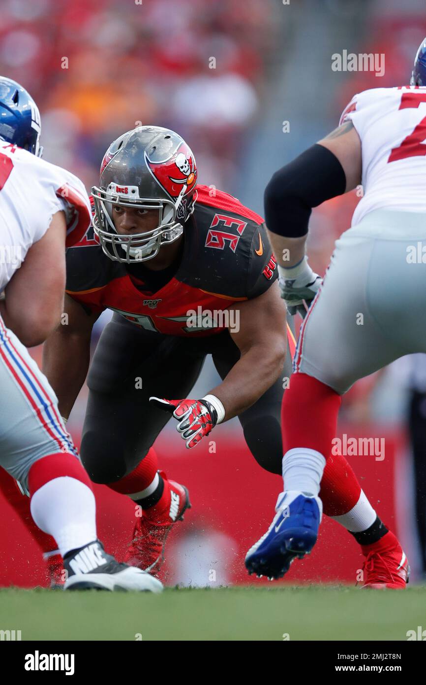 Tampa Bay Buccaneers nose tackle Ndamukong Suh (93) during the first half  of an NFL football game against the Atlanta Falcons Sunday, Sept. 19, 2021,  in Tampa, Fla. (AP Photo/Mark LoMoglio Stock