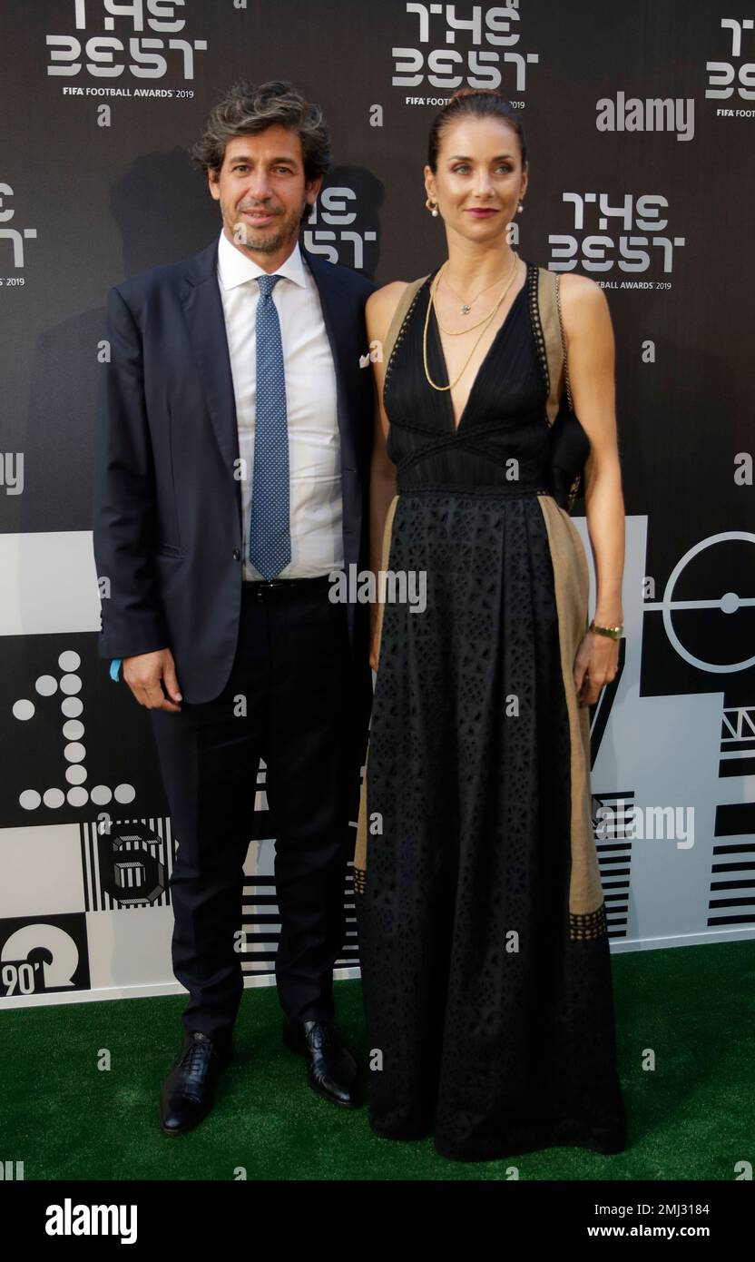 Demetrio Albertini and his wife Uriana Capone arrive to attend the Best ...