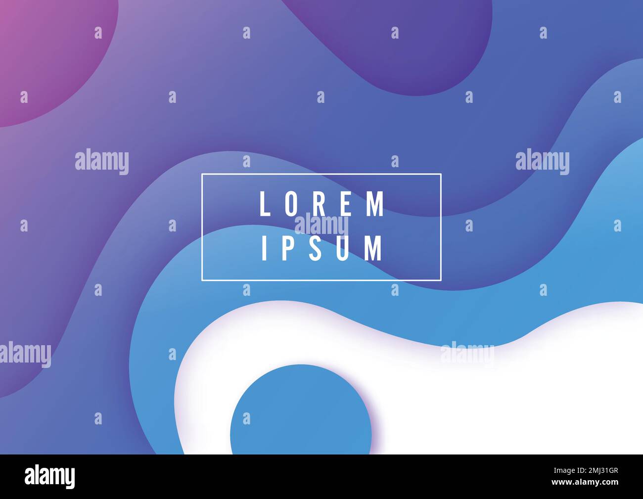 Cover template A4 banners with 3D abstract background with blue paper