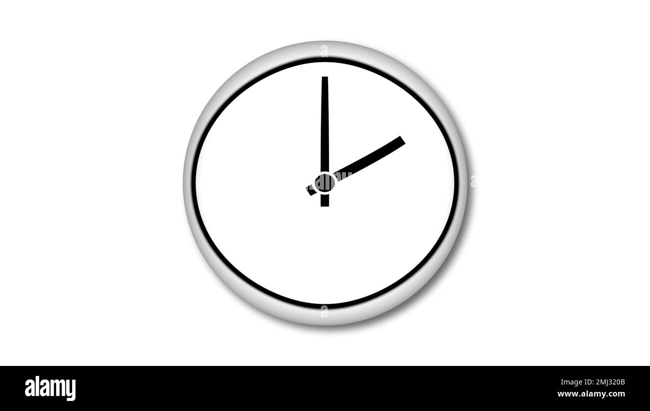 Beautiful 2d flat clock isolate on white background. concept of time