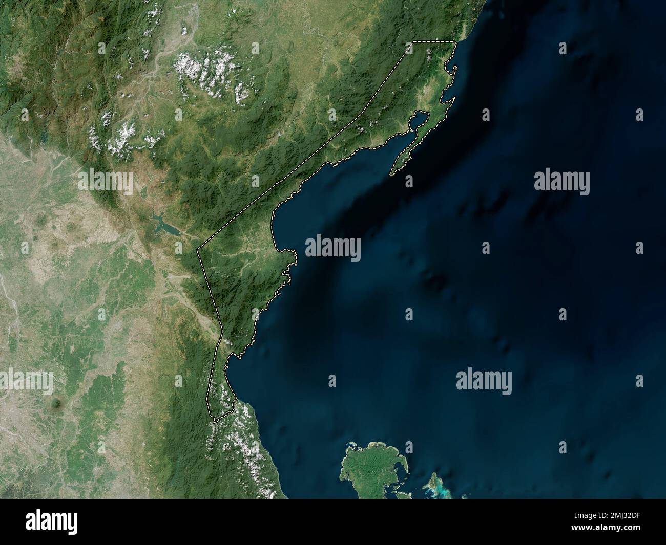 Aurora, province of Philippines. High resolution satellite map Stock