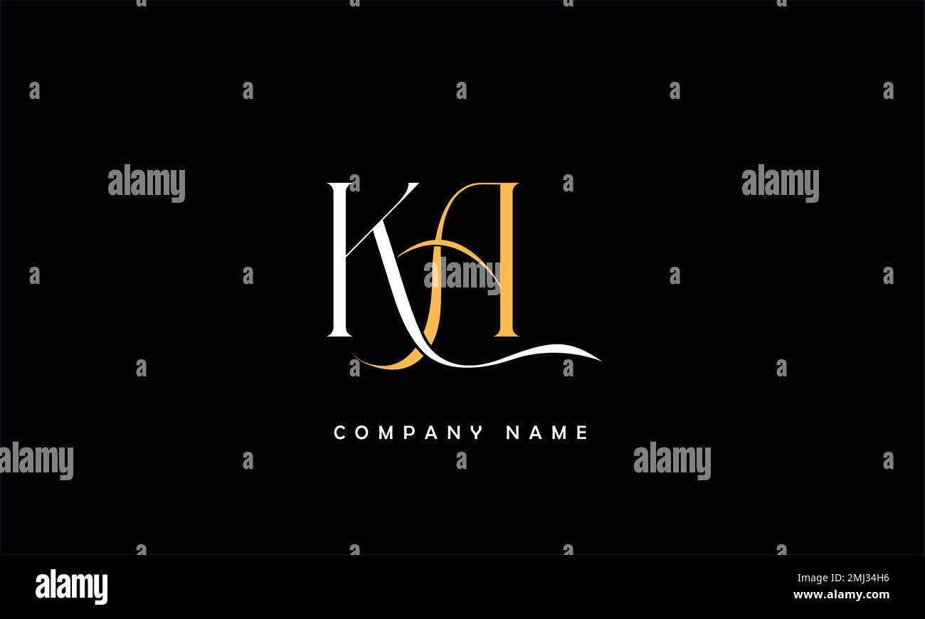 KA, AK Abstract Letters Logo Monogram Stock Vector