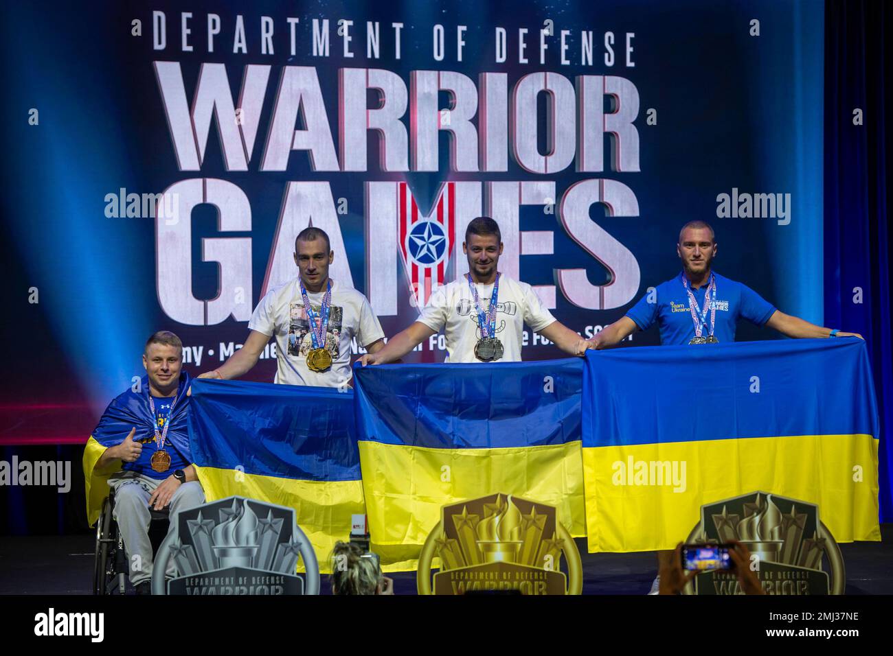 ORLANDO, Fla. (Aug. 25, 2022) Team Ukraine receives medals for track at