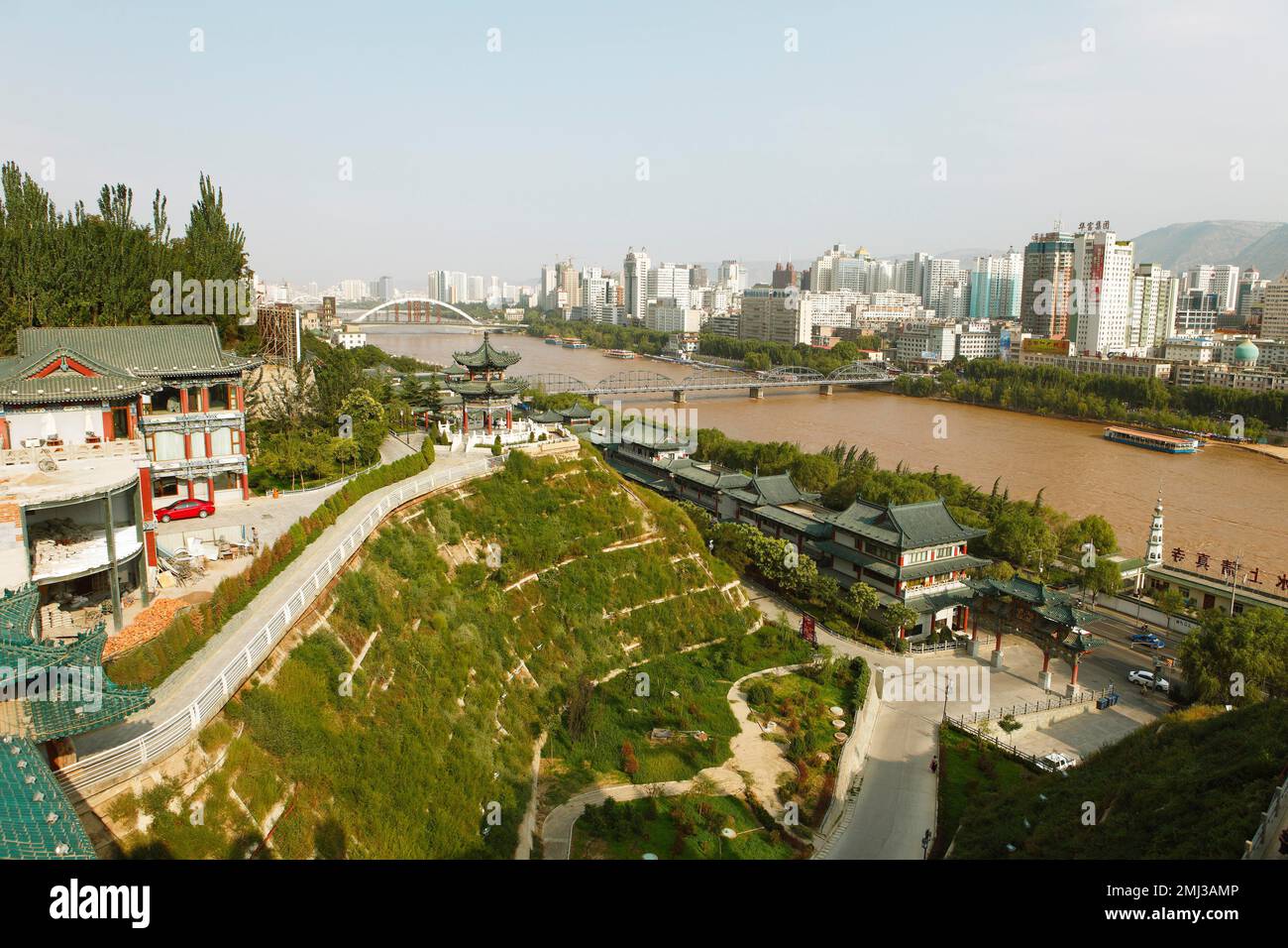 Lanzhou on the Yellow River, Lanzhou, Gansu Province, China Stock Photo