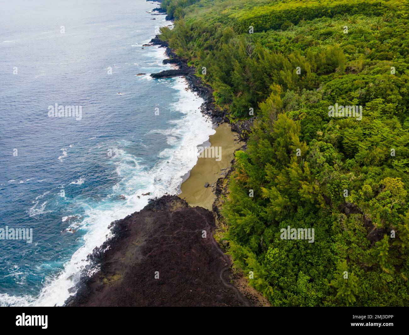 SaintPhilippe, Reunion Island Tremblet beach. The youngest beach in