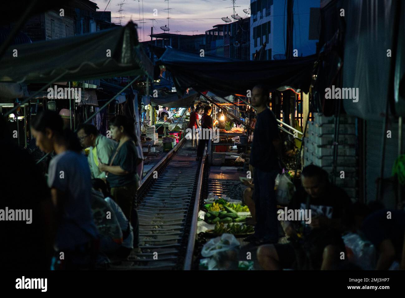 Rom Hup Market Night Thailand Stock Photo