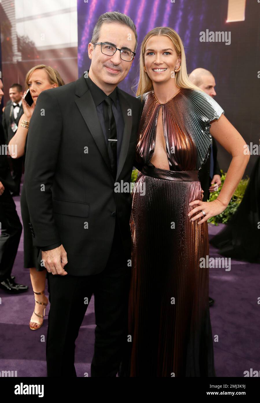 John Oliver and Kate Norley arrive at the 71st Primetime Emmy Awards on ...