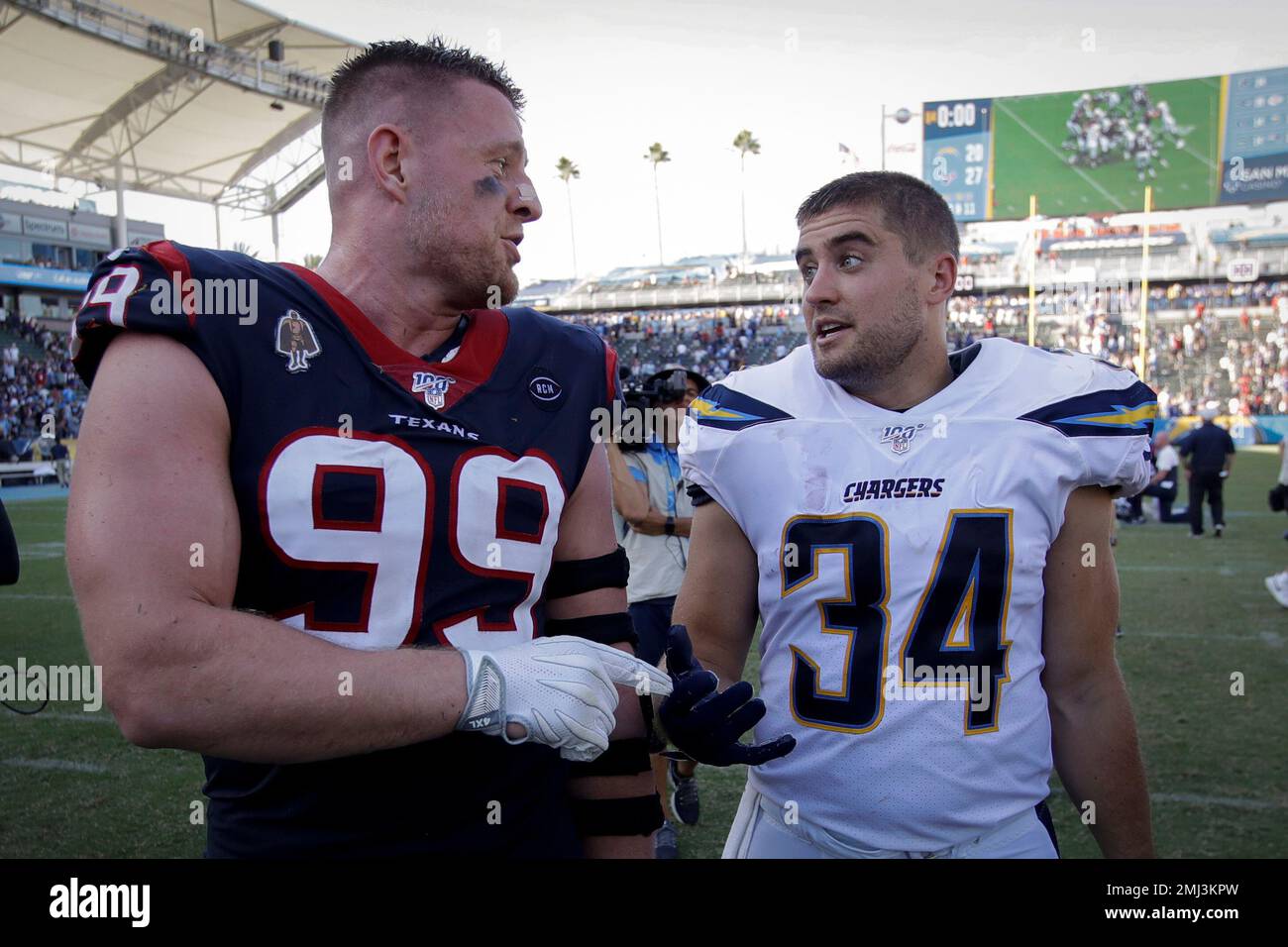 J.J. Watt, Houston Texans defeat brother Derek Watt, Chargers, 27-20