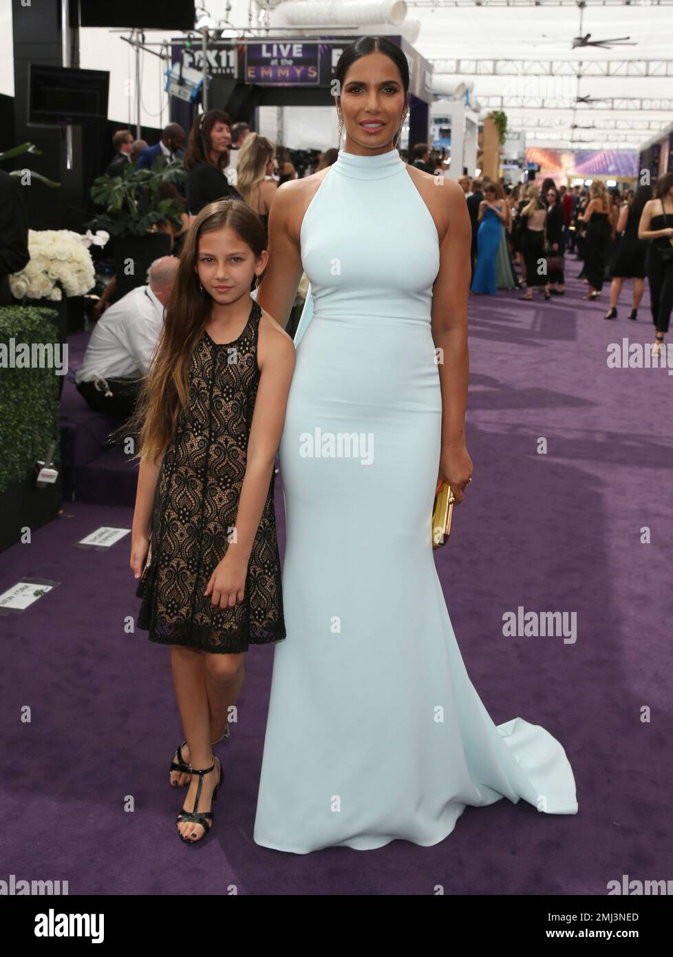 Krishna Thea LakshmiDell and Padma Lakshmi arrive at the 71st