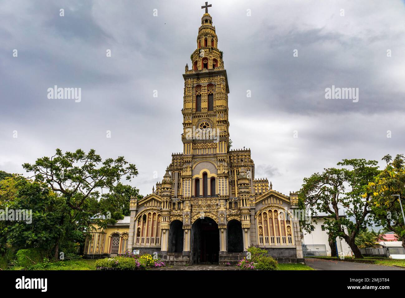 SaintBenoit, Reunion Island SainteAnne church Stock Photo Alamy