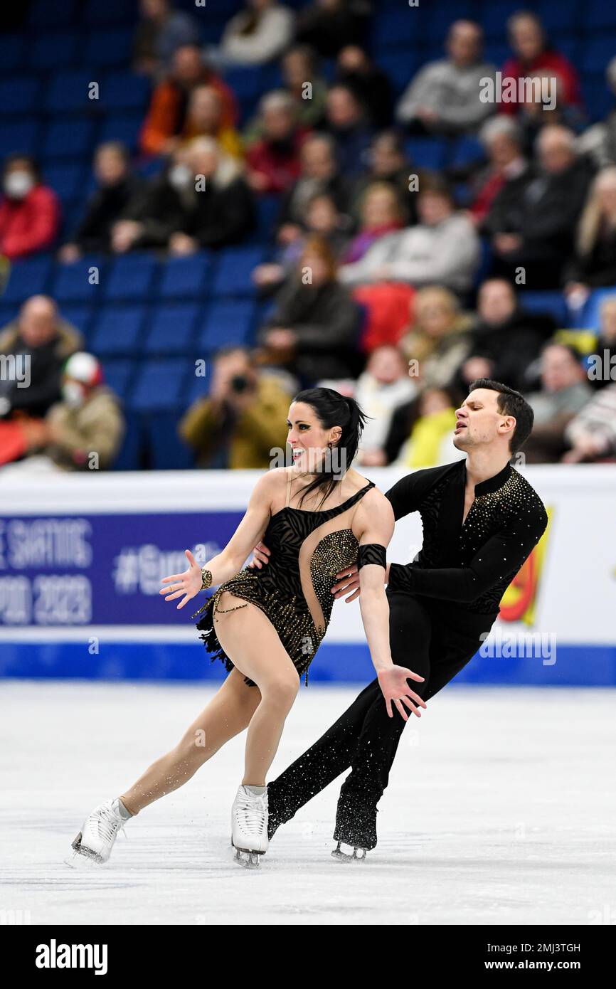 Espoo, Finland. 27th Jan 2023. Charlene GUIGNARD & Marco FABBRI (ITA