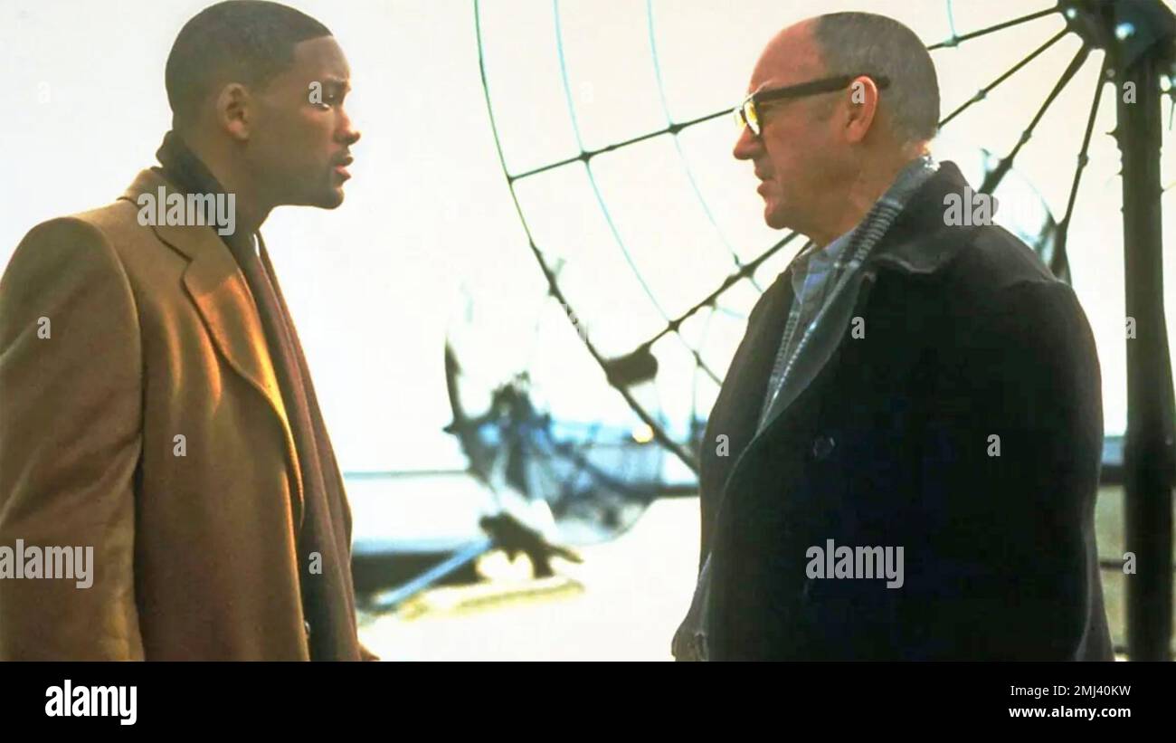 PUBLIC ENEMY aka Enemy of the State 1998 Touchstone Pictures film with Will Smith at left and Gene Hackman Stock Photo