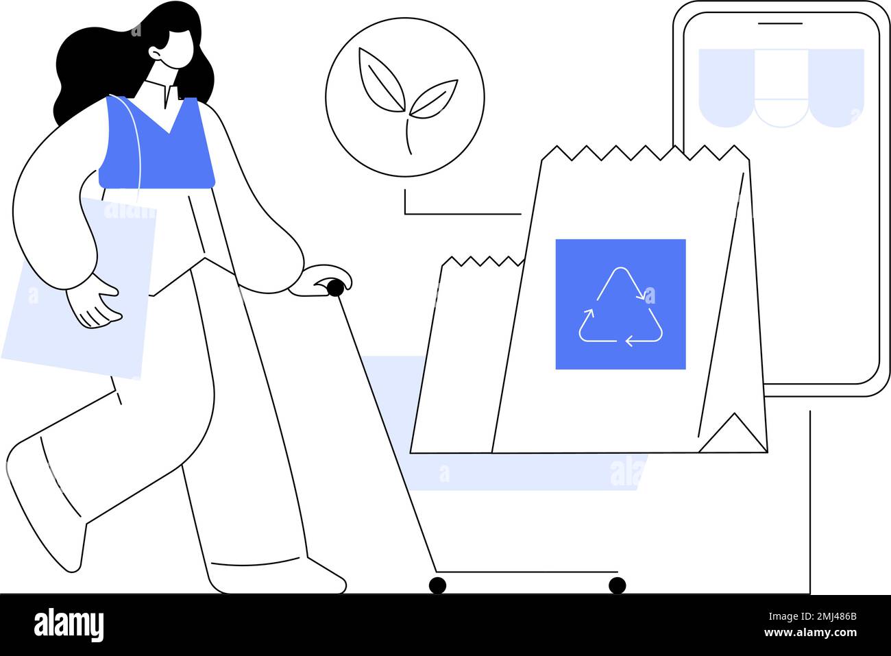 Low impact packaging abstract concept vector illustration Stock Vector ...