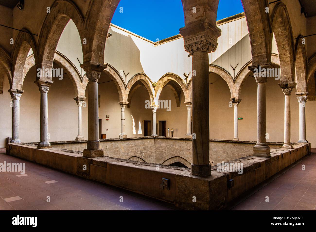 Chiaramonte Steri Palace, 17th century venue of the Court of the Holy Inquisition, Palermo, Sicily, Palermo, Sicily, Italy Stock Photo