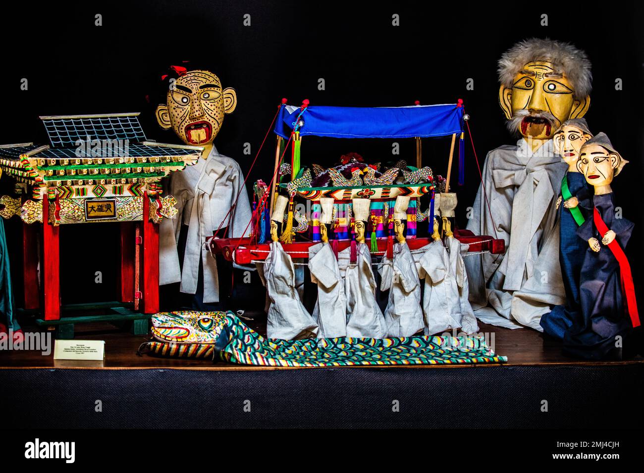 Puppet from Korea, Puppet theatre, Museo internazionale delle marionette Antonio Pasqualino, Unesco Masterpiece of the Oral and Intangible Heritage Stock Photo
