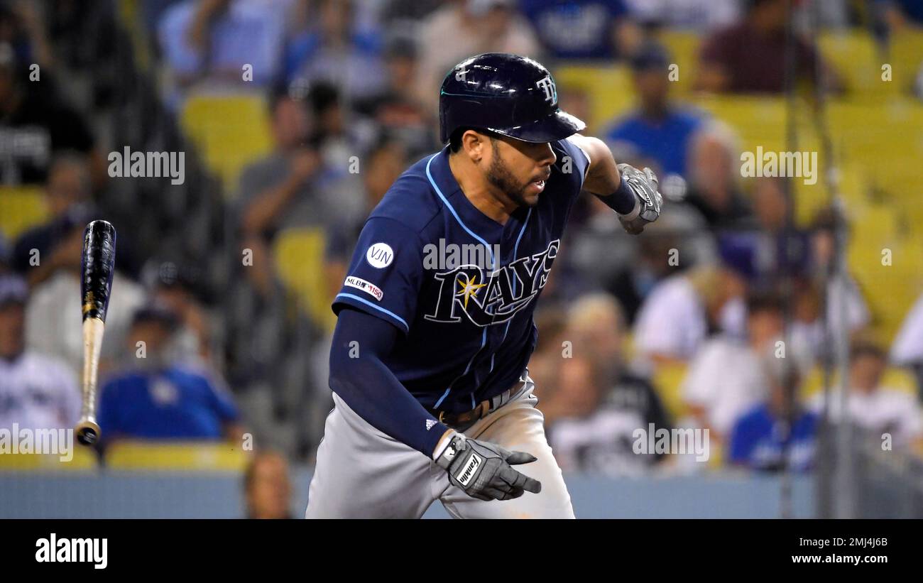 Tampa Bay Rays' Tommy Pham runs the bases after hitting a home run