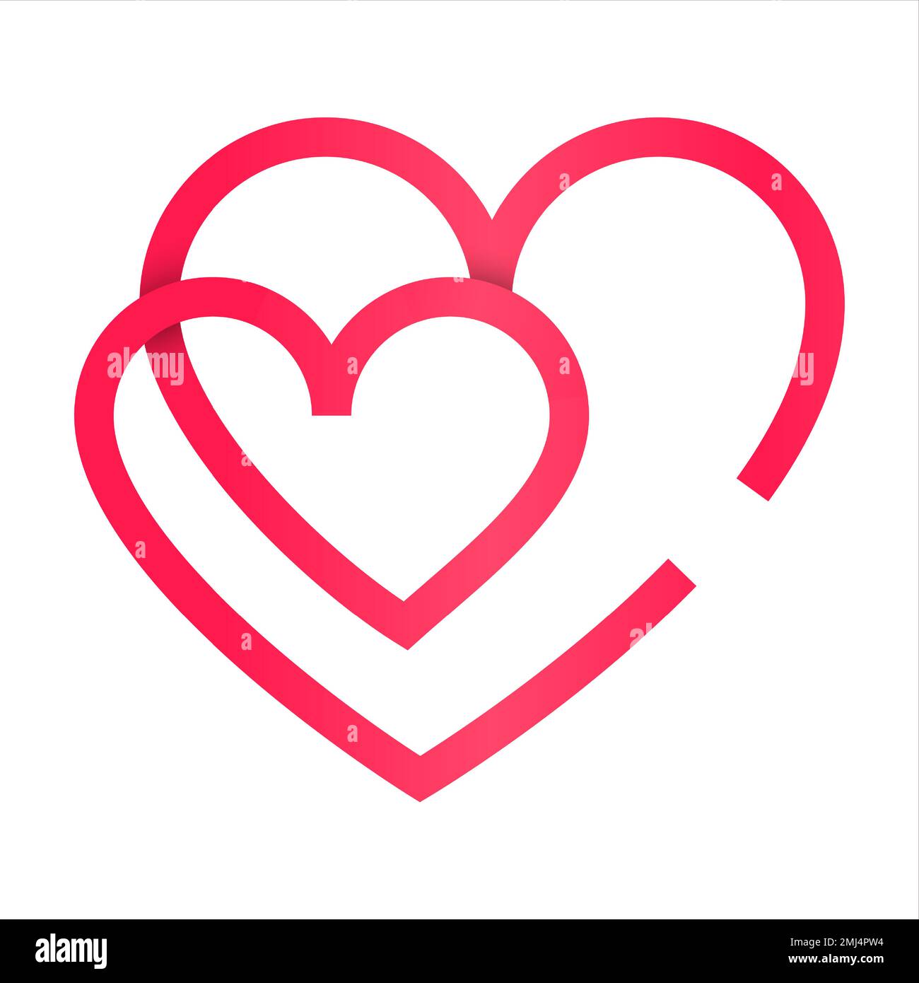 Two hearts vector vectors hi-res stock photography and images - Alamy