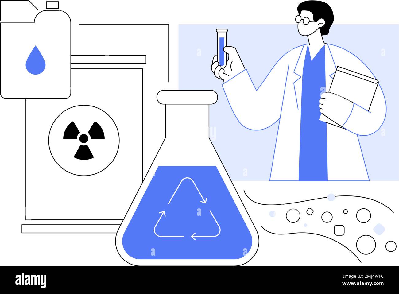 Chemical recycling abstract concept vector illustration Stock Vector ...