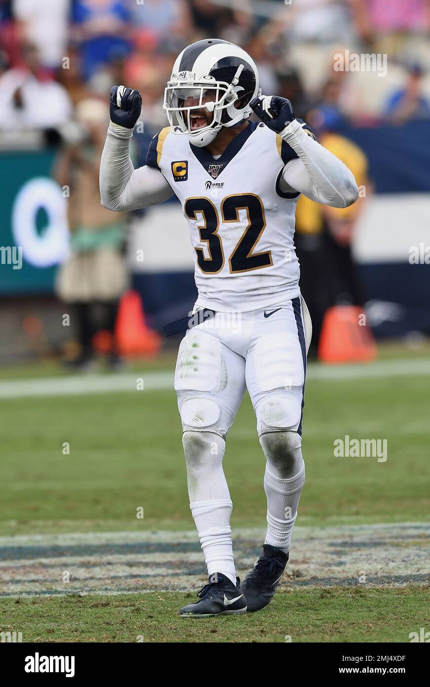 Los Angeles Rams safety Eric Weddle (32) on the field during an