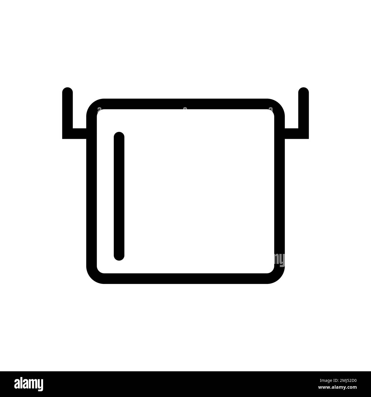 Towel icon line isolated on white background. Black flat thin icon on ...