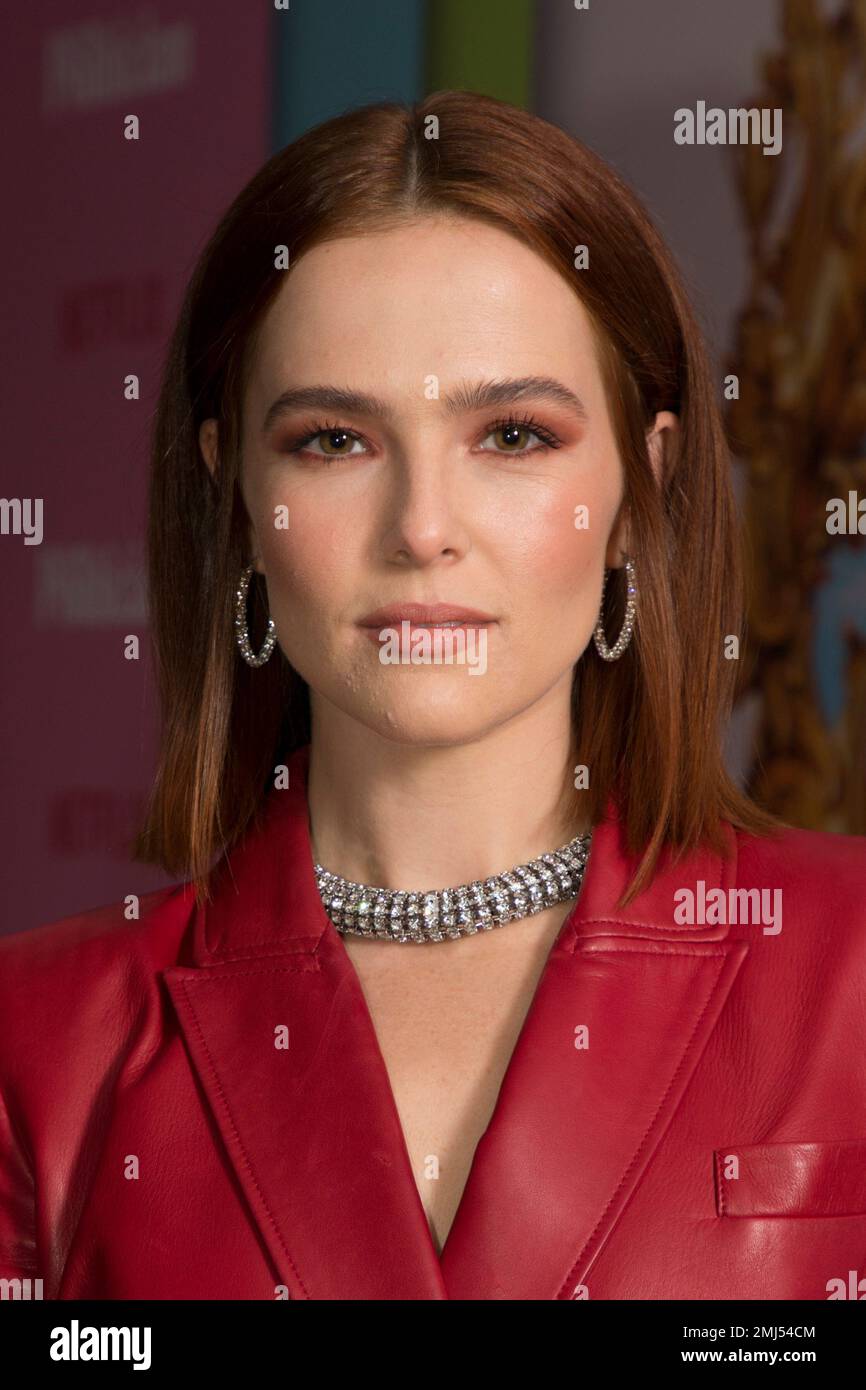 Actress Zoey Deutch poses for photographers upon arrival at the UK