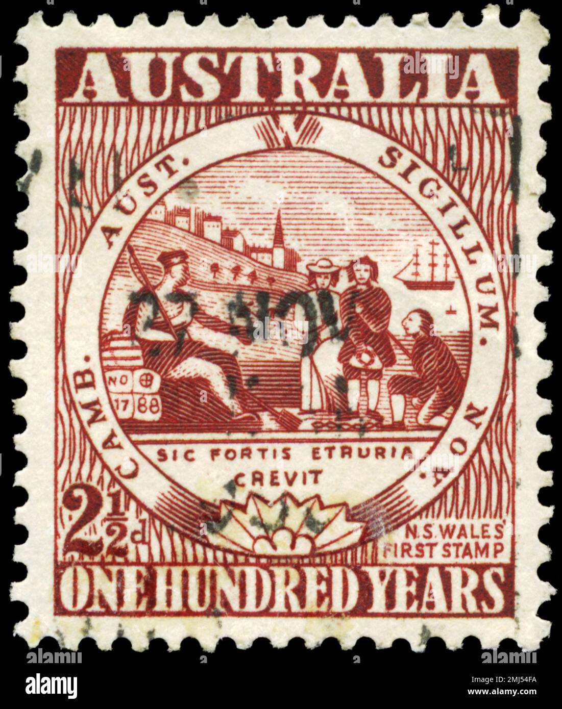 AUSTRALIA CIRCA 1950 A Stamp printed in AUSTRALIA shows the New