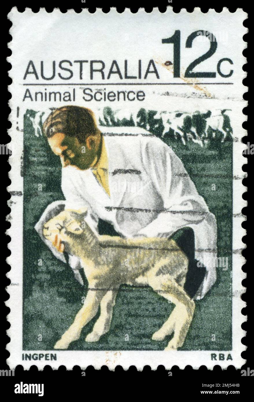 AUSTRALIA CIRCA 1971 A Stamp printed in AUSTRALIA shows the Man and