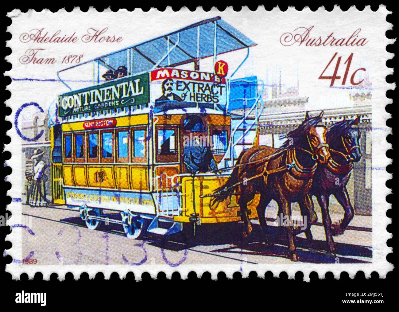 AUSTRALIA CIRCA 1989 A Stamp printed in AUSTRALIA shows the Horse