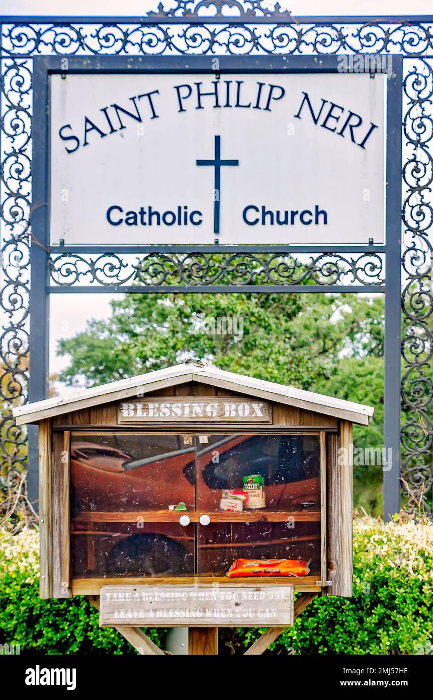 A blessing box is pictured at Saint Philip Neri Catholic Church, Jan. 1