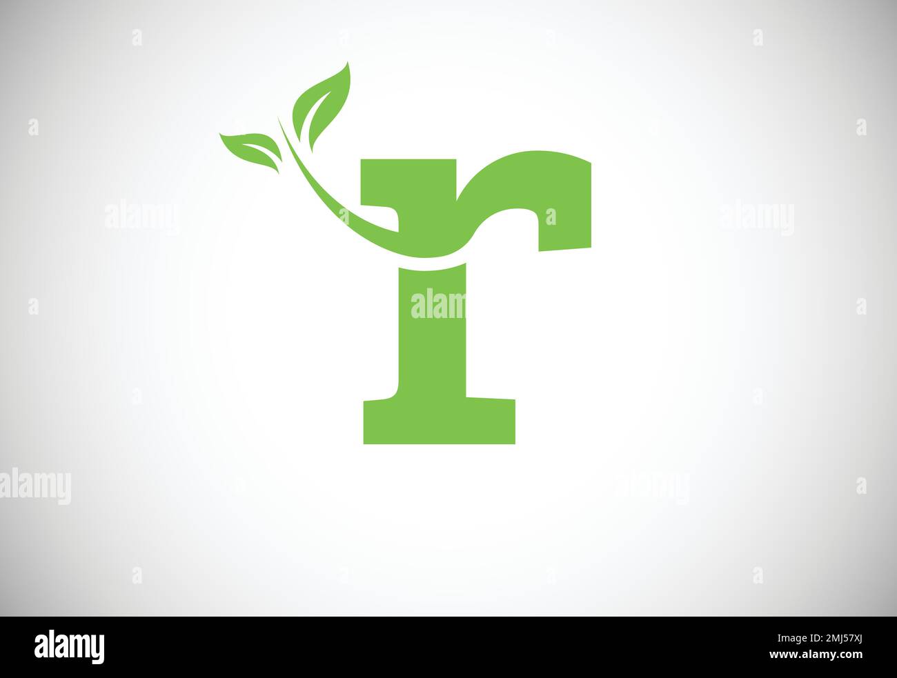 Initial letter R and leaf logo. Eco-friendly logo concept. Modern ...
