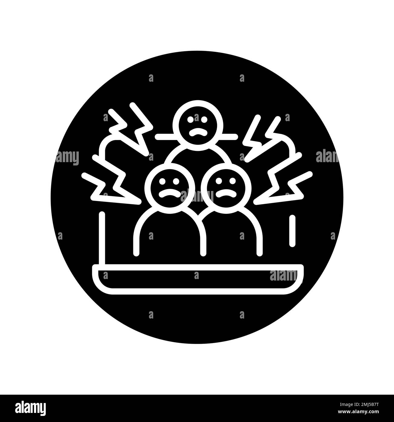 Cyberbullying olor line icon pictogram for web page stock vector image