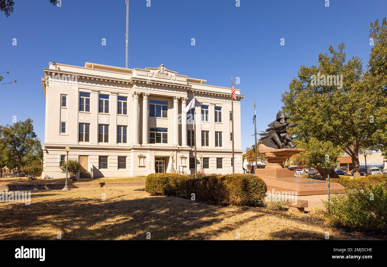 Perry, Oklahoma, USA October 17, 2022 The Noble County Courthouse