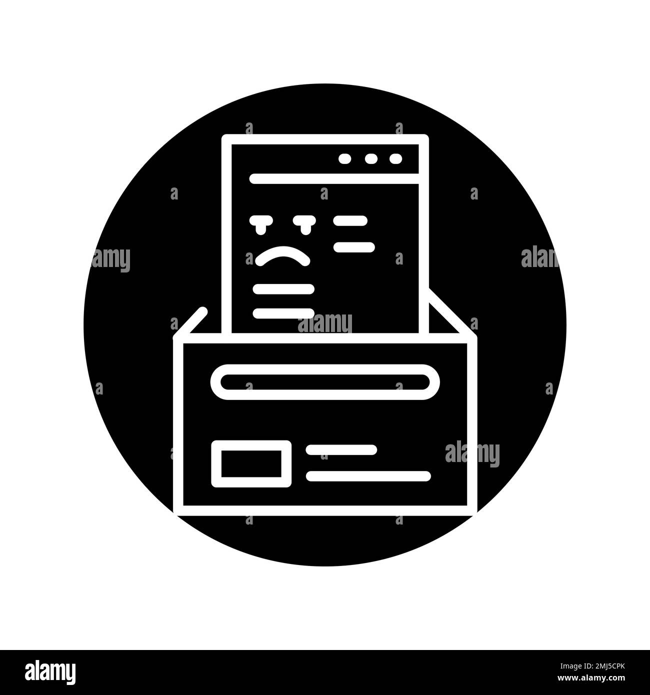 Internet harassment olor line icon pictogram for web page stock vector