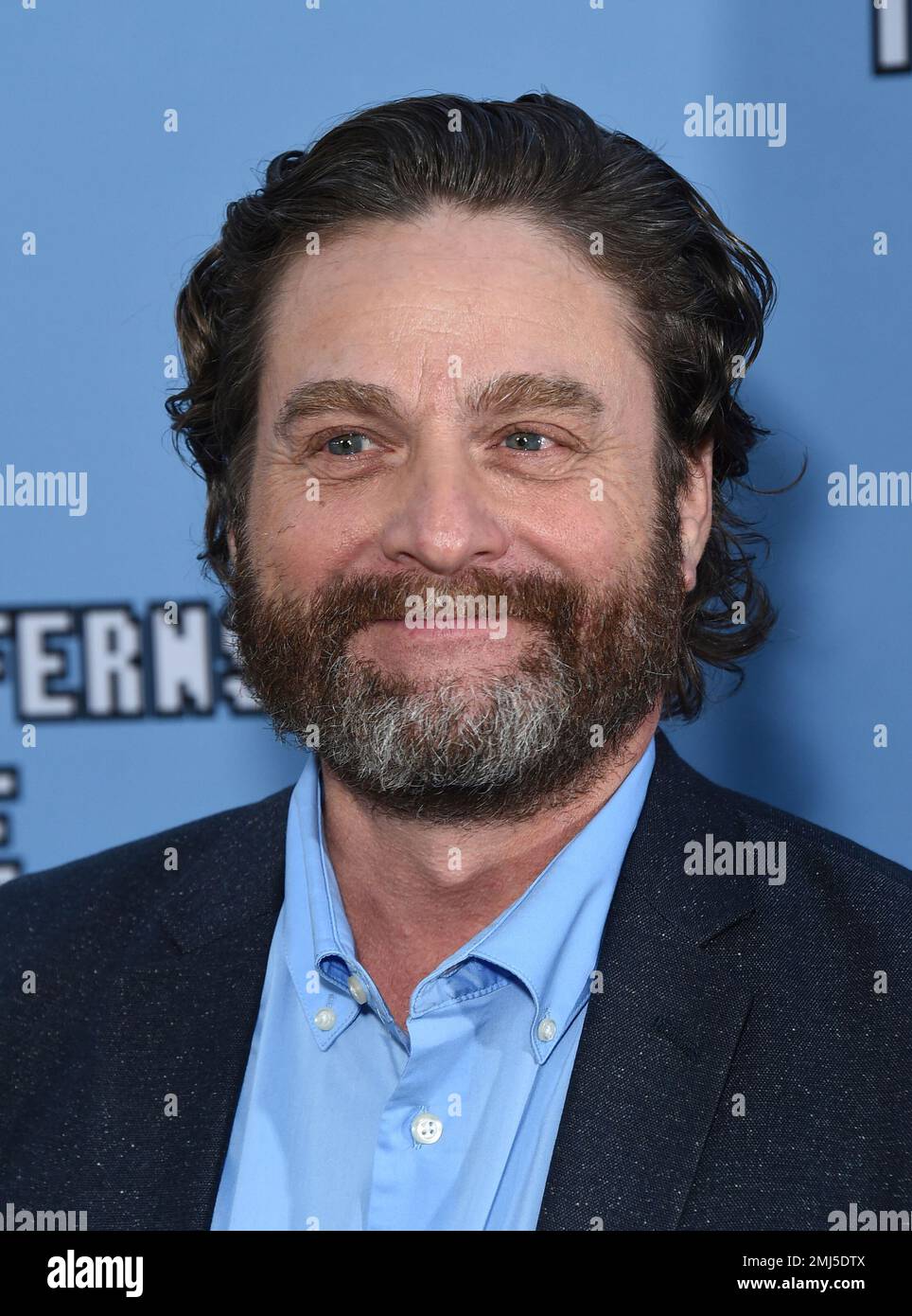 Zach Galifianakis arrives at the Los Angeles premiere of "Between Two