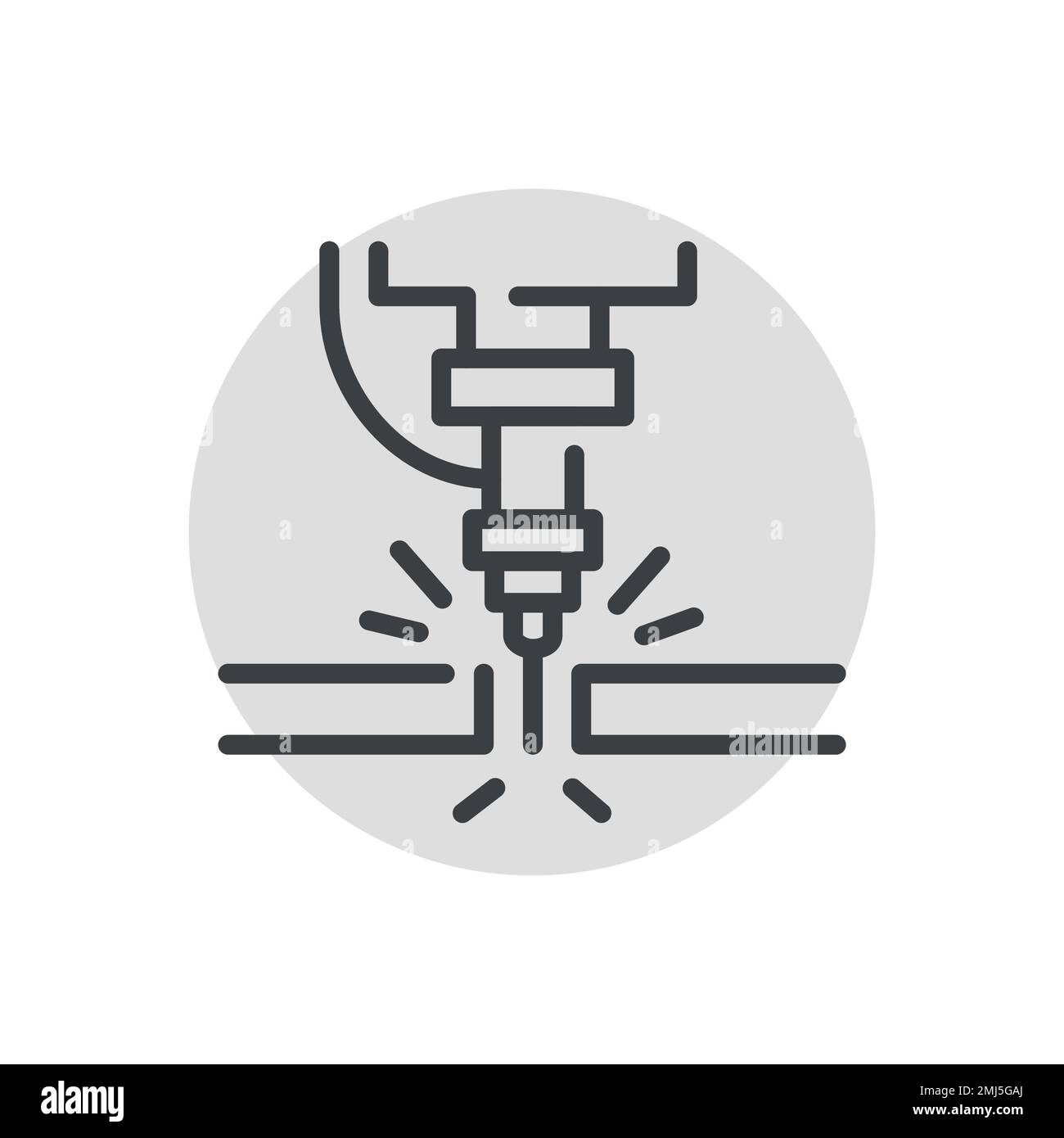 Metal cutting сolor line icon. Metal work. Pictogram for web page. Stock Vector