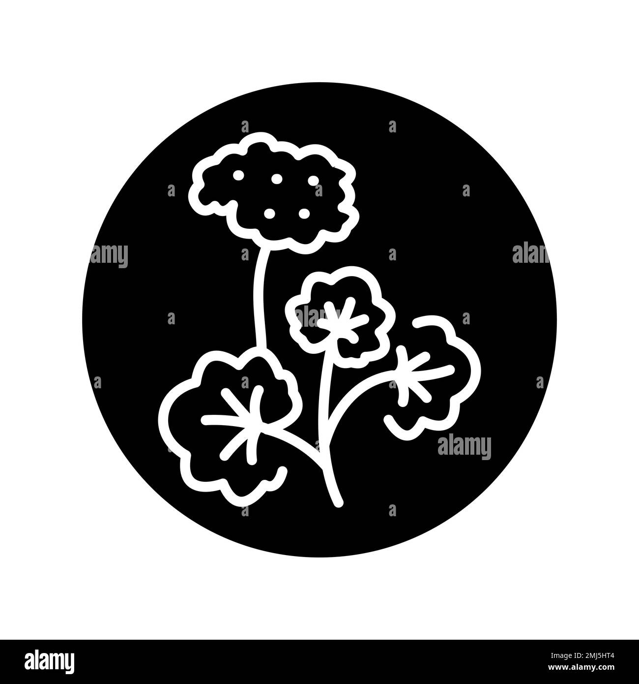 Geranium сolor line icon. Pictogram for web page. Stock Vector