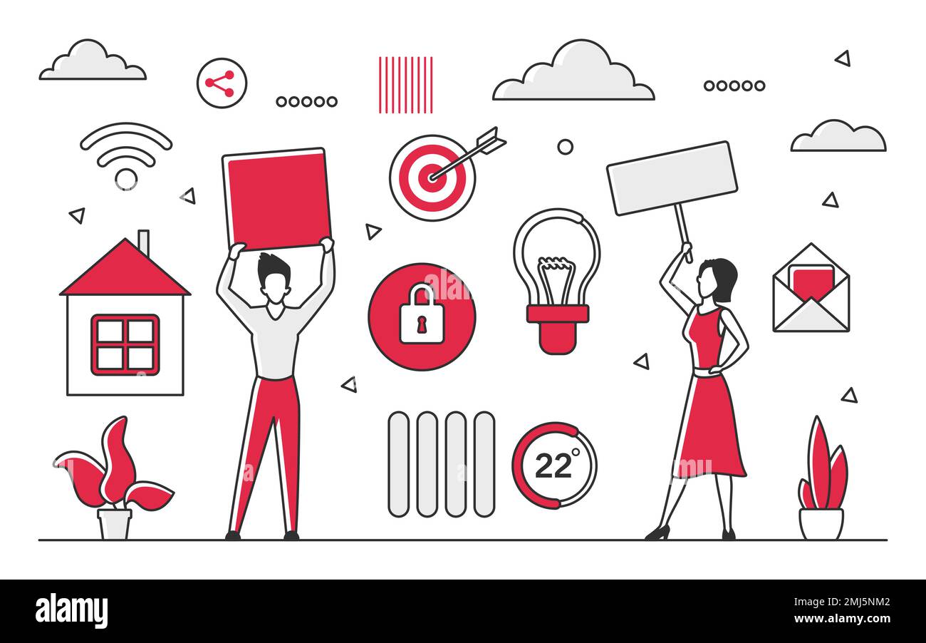 Innovative smart home. Automation technology, remote control services