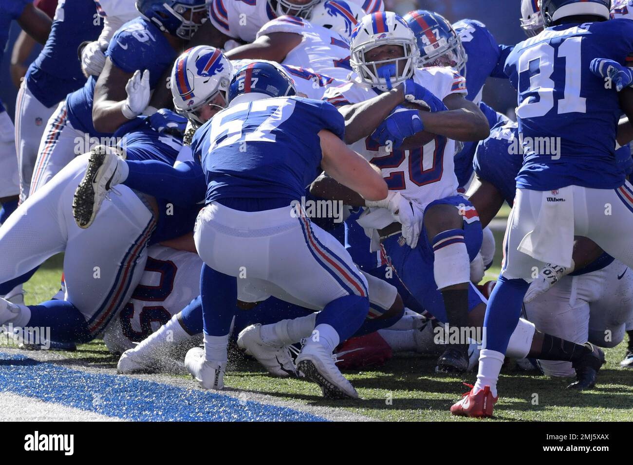 November 17, 2019: Frank Gore #20 of Buffalo in action during the