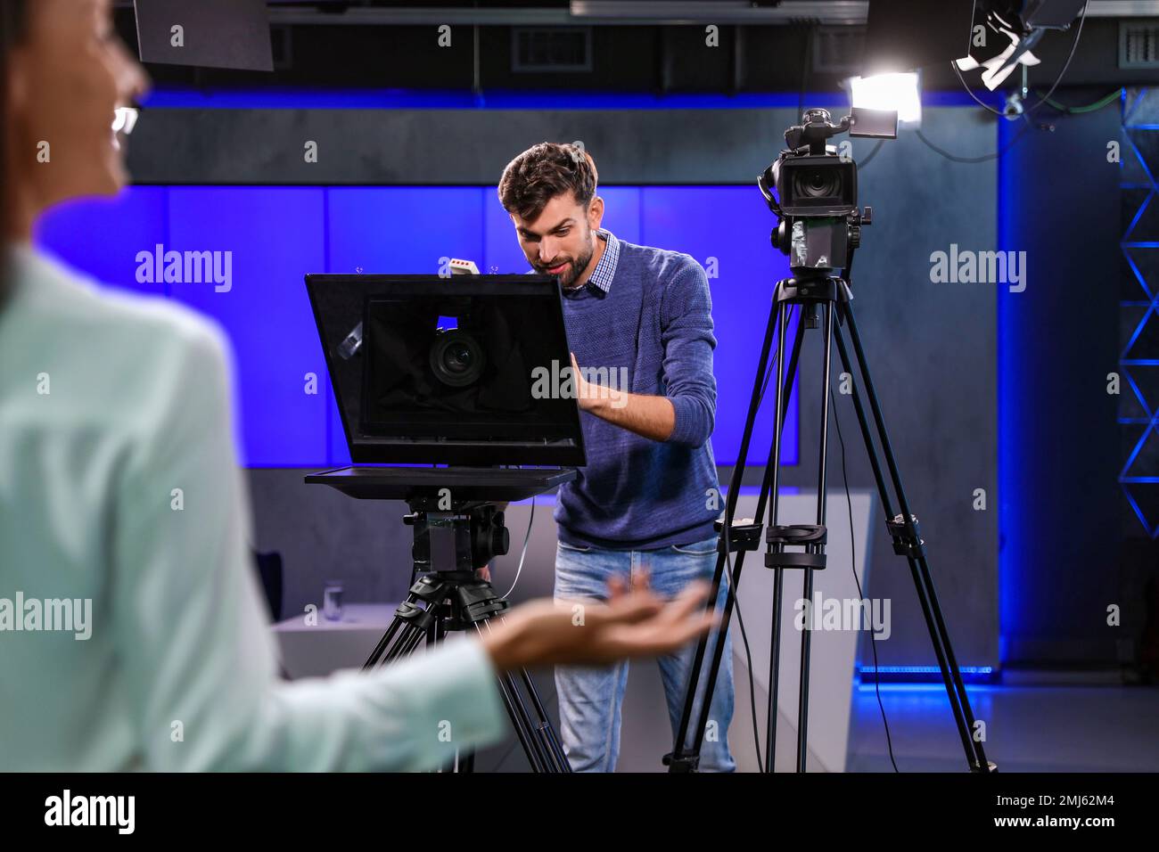 Female news presenter in broadcasting hi-res stock photography and ...