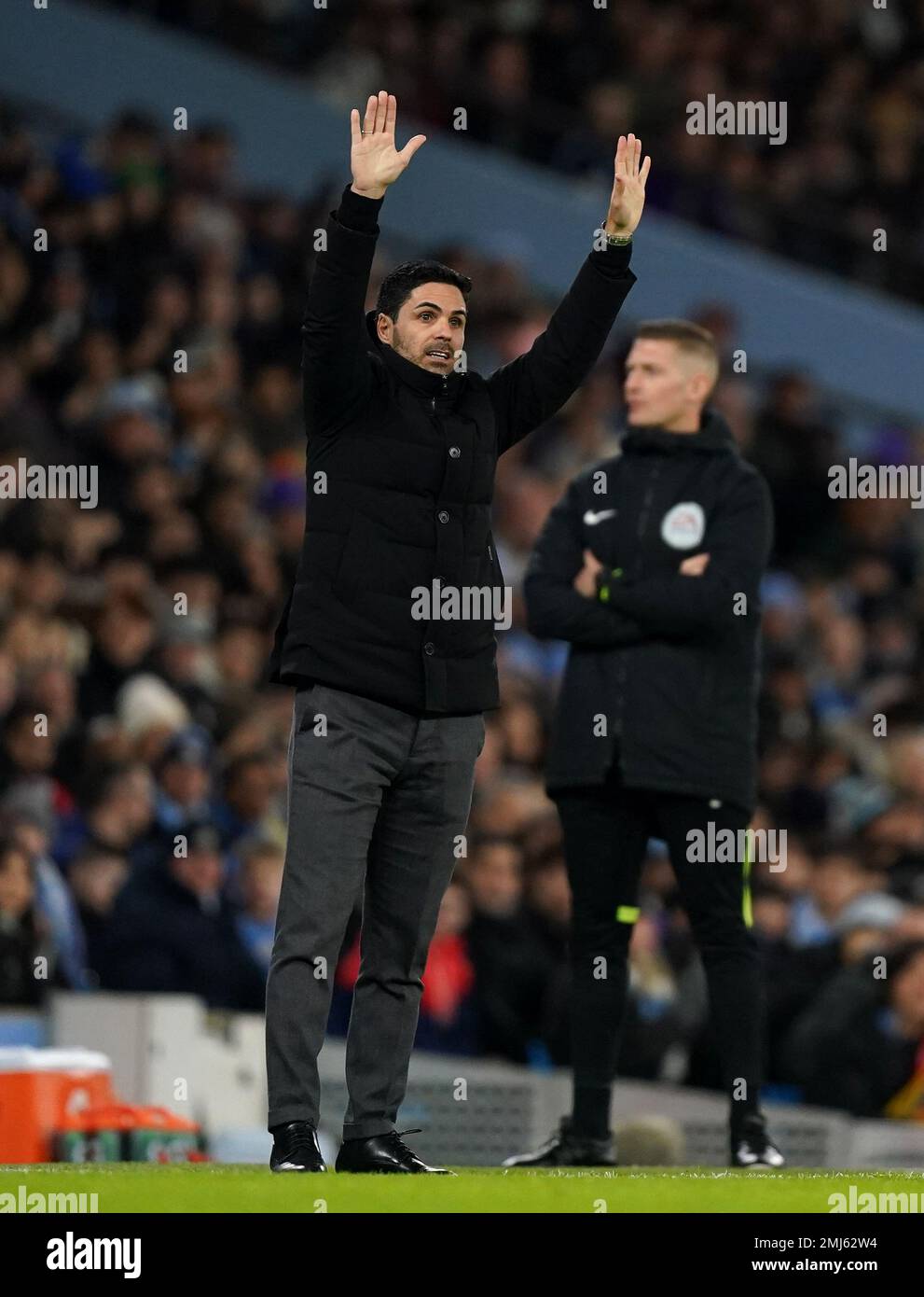 Arsenal manager Mikel Arteta on the touchline during the Emirates FA