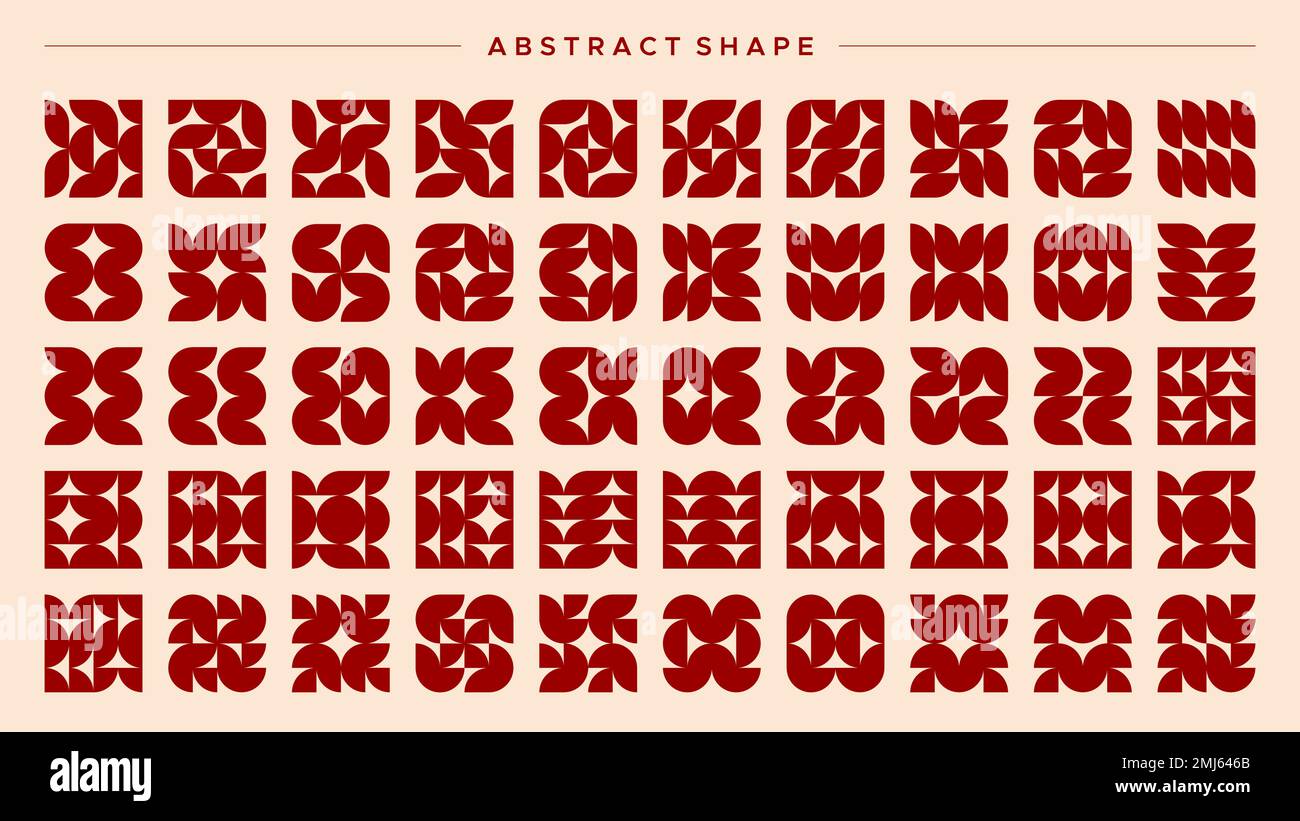 Collection of basic pattern design template. Abstract basic pattern ...
