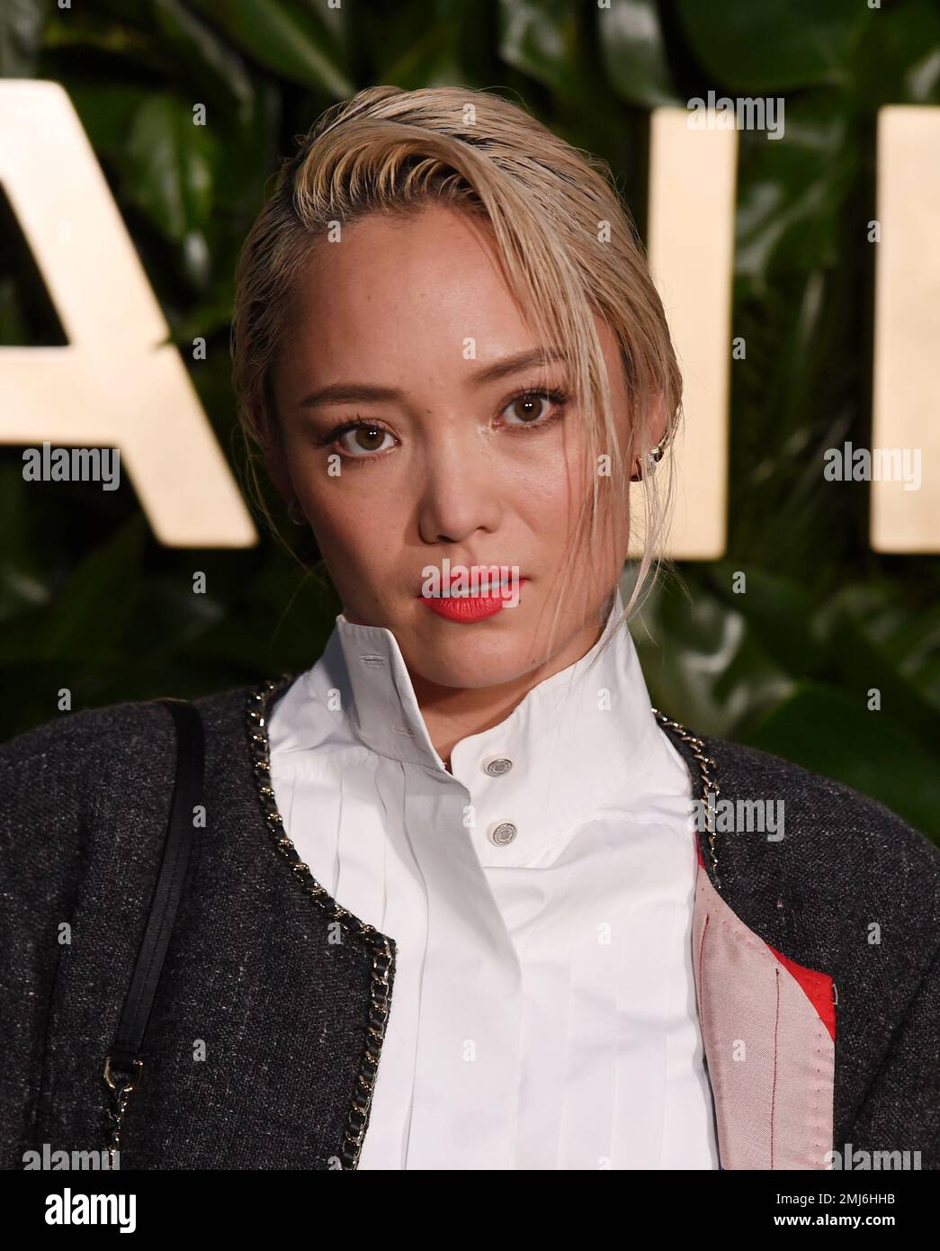 Actress Pom Klementieff poses at the launch of the Gabrielle Chanel