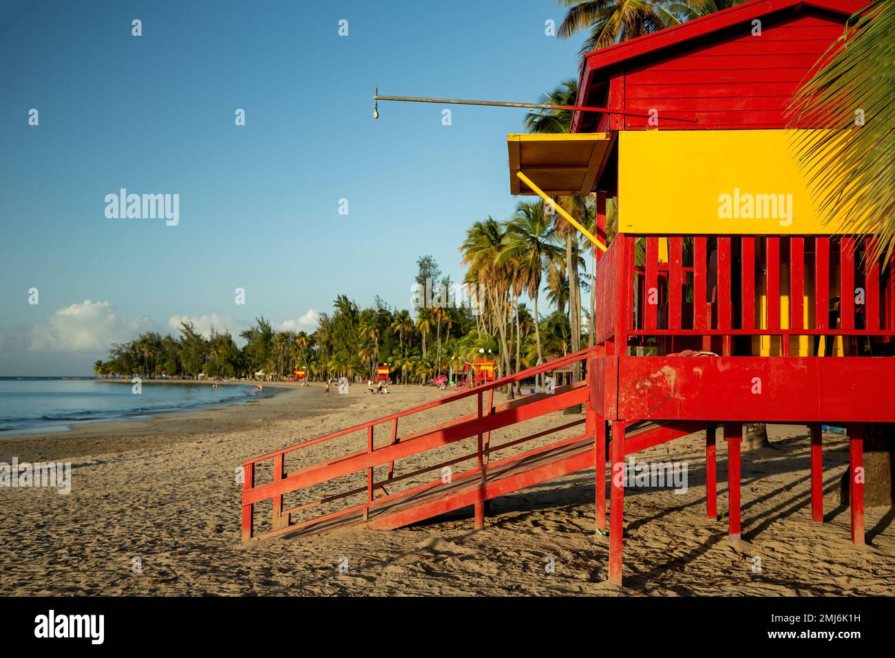 Lifeguard house and beach, Luquillo Public Beach, Luquillo, Puerto Rico