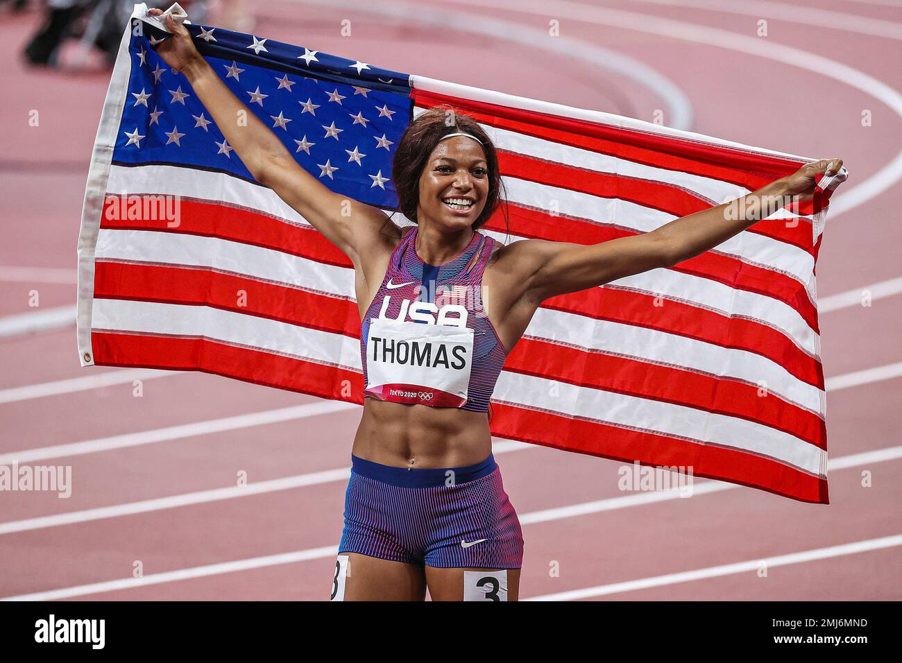 Gabrielle Thomas (USA) silverr medalist in the Women