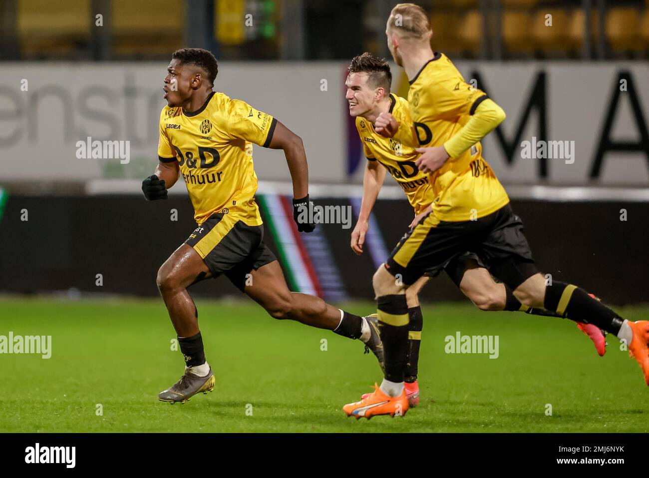 KERKRADE, NETHERLANDS JANUARY 27 Bryan Limbombe Ekango of Roda JC celebrates his goal during