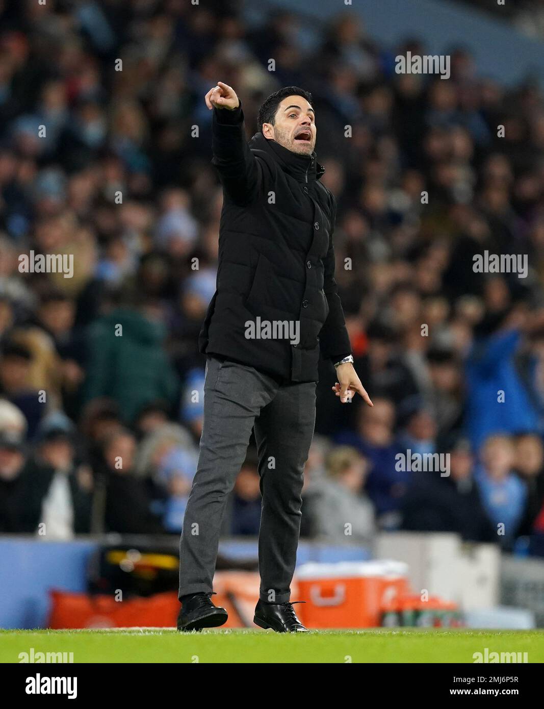 Arsenal manager Mikel Arteta on the touchline during the Emirates FA