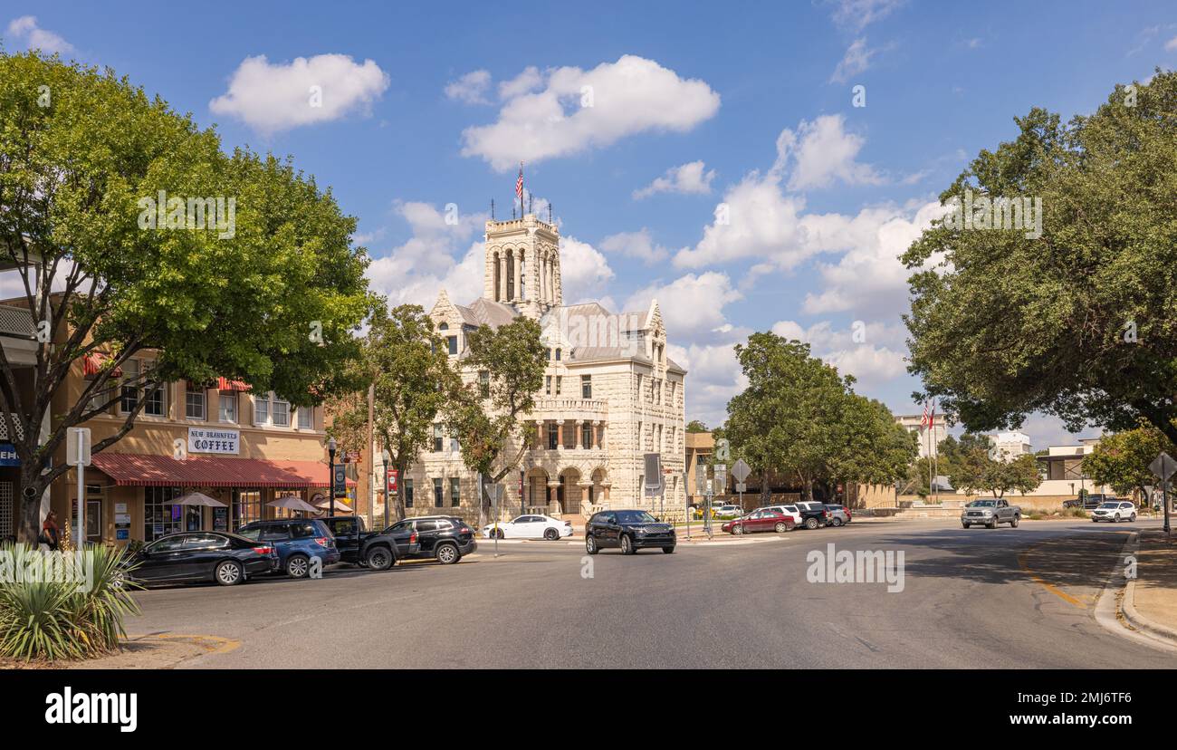 New Braunfels, Texas, USA - October 14, 2022: The Comal County Courthouse Stock Photo