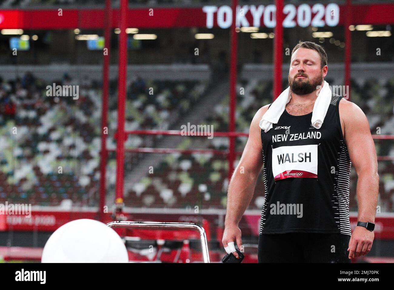 Tom Walsh (NZL)  competing in the Men'sshot put at the 2020 (2021) Olympic Summer Games, Tokyo, Japan Stock Photo