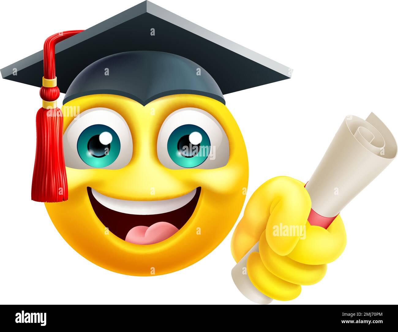 Education School College Graduate Emoji Emoticon Stock Vector Image
